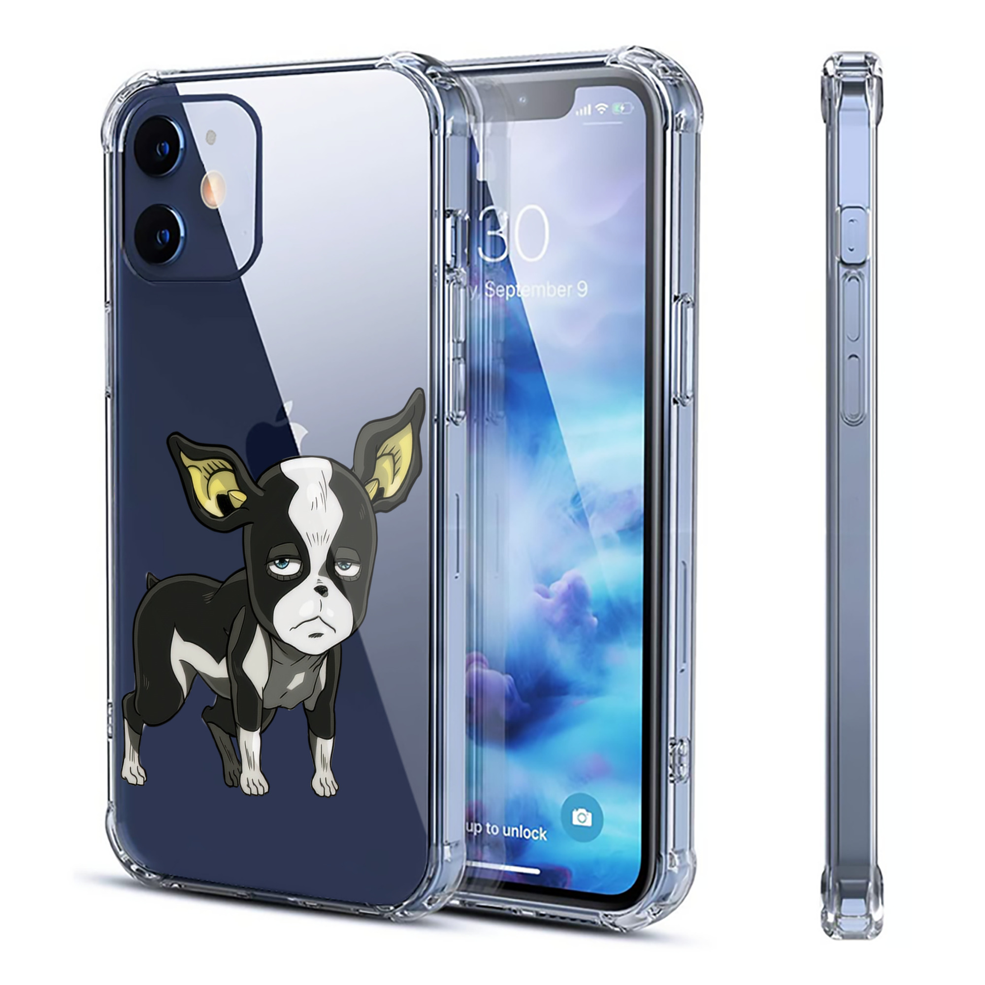 （画像用） ジョジョの奇妙な冒険 イギー JoJo's Bizarre Adventure Iggy 【iPhone 12シリーズ対応】透明スマホケース（クリアソフトケース）
